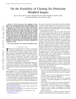 On the Feasibility of Creating Iris Periocular Morphed Images