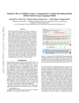 Pandora's Box or Aladdin's Lamp: A Comprehensive Analysis Revealing the Role of RAG Noise in Large Language Models