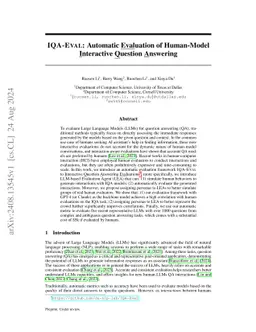 IQA-EVAL: Automatic Evaluation of Human-Model Interactive Question
  Answering