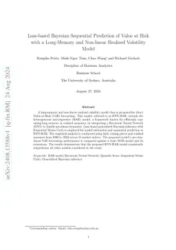 Loss-based Bayesian Sequential Prediction of Value at Risk with a
  Long-Memory and Non-linear Realized Volatility Model
