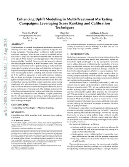 Enhancing Uplift Modeling in Multi-Treatment Marketing Campaigns:
  Leveraging Score Ranking and Calibration Techniques