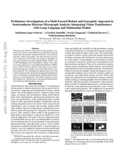 Preliminary Investigations of a Multi-Faceted Robust and Synergistic
  Approach in Semiconductor Electron Micrograph Analysis: Integrating Vision
  Transformers with Large Language and Multimodal Models