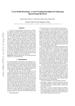 Cross-Modal Denoising: A Novel Training Paradigm for Enhancing
  Speech-Image Retrieval