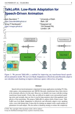 TalkLoRA: Low-Rank Adaptation for Speech-Driven Animation