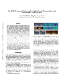 FreqINR: Frequency Consistency for Implicit Neural Representation with
  Adaptive DCT Frequency Loss
