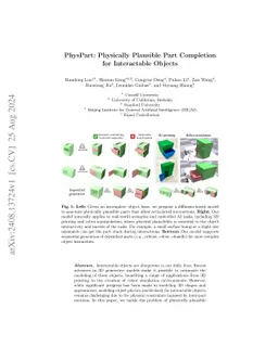 PhysPart: Physically Plausible Part Completion for Interactable Objects
