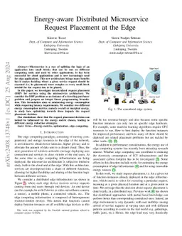 Energy-aware Distributed Microservice Request Placement at the Edge