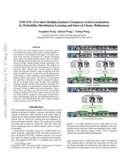 FMI-TAL: Few-shot Multiple Instances Temporal Action Localization by
  Probability Distribution Learning and Interval Cluster Refinement