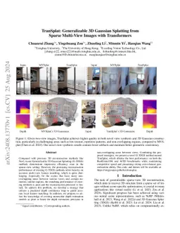 TranSplat: Generalizable 3D Gaussian Splatting from Sparse Multi-View
  Images with Transformers
