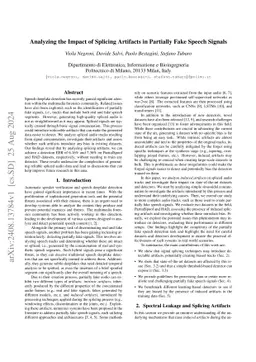 Analyzing the Impact of Splicing Artifacts in Partially Fake Speech
  Signals