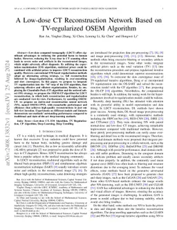 A Low-dose CT Reconstruction Network Based on TV-regularized OSEM
  Algorithm
