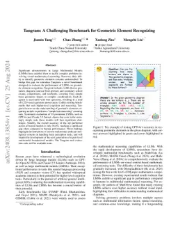 Tangram: A Challenging Benchmark for Geometric Element Recognizing