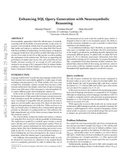 Enhancing SQL Query Generation with Neurosymbolic Reasoning