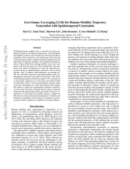 Geo-Llama: Leveraging LLMs for Human Mobility Trajectory Generation with Spatiotemporal Constraints