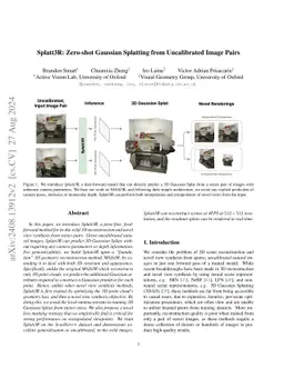 Splatt3R: Zero-shot Gaussian Splatting from Uncalibrated Image Pairs