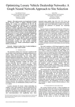 Optimizing Luxury Vehicle Dealership Networks: A Graph Neural Network
  Approach to Site Selection