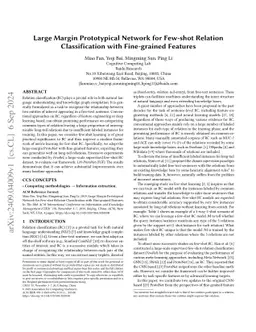 Large Margin Prototypical Network for Few-shot Relation Classification
  with Fine-grained Features