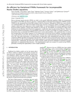 An efficient hp-Variational PINNs framework for incompressible
  Navier-Stokes equations