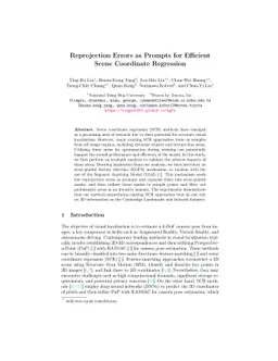 Reprojection Errors as Prompts for Efficient Scene Coordinate Regression