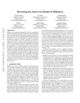 Revisiting the Time Cost Model of AllReduce