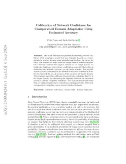 Calibration of Network Confidence for Unsupervised Domain Adaptation
  Using Estimated Accuracy