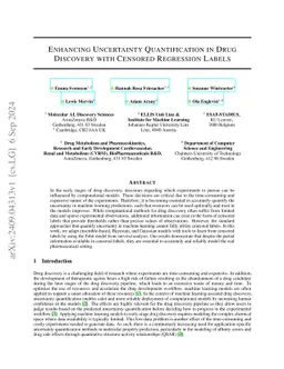 Enhancing Uncertainty Quantification in Drug Discovery with Censored
  Regression Labels