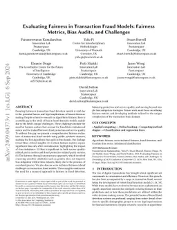 Evaluating Fairness in Transaction Fraud Models: Fairness Metrics, Bias
  Audits, and Challenges