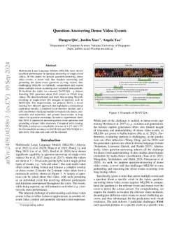 Question-Answering Dense Video Events