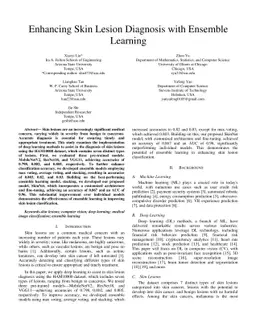 Enhancing Skin Lesion Diagnosis with Ensemble Learning