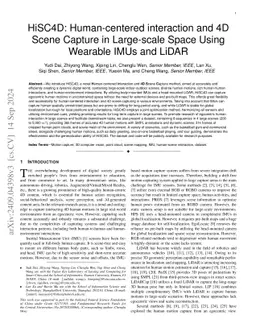 HiSC4D: Human-centered interaction and 4D Scene Capture in Large-scale
  Space Using Wearable IMUs and LiDAR