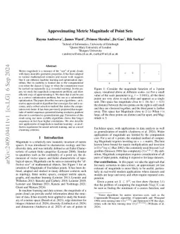 Approximating Metric Magnitude of Point Sets