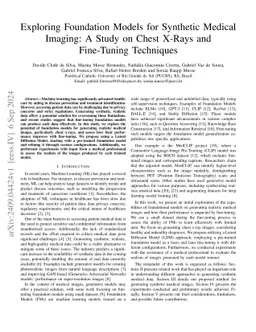 Exploring Foundation Models for Synthetic Medical Imaging: A Study on
  Chest X-Rays and Fine-Tuning Techniques
