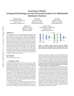Learning in Order! A Sequential Strategy to Learn Invariant Features for
  Multimodal Sentiment Analysis