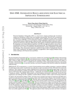 Diff-INR: Generative Regularization for Electrical Impedance Tomography