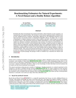 Benchmarking Estimators for Natural Experiments: A Novel Dataset and a
  Doubly Robust Algorithm