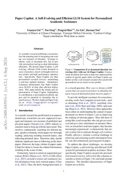 Paper Copilot: A Self-Evolving and Efficient LLM System for Personalized
  Academic Assistance