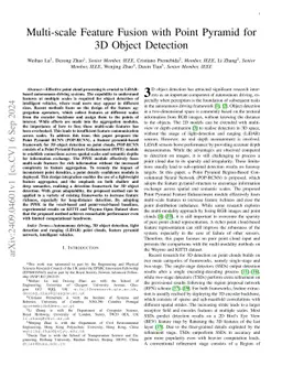 Multi-scale Feature Fusion with Point Pyramid for 3D Object Detection
