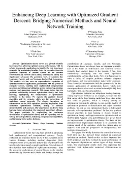Enhancing Deep Learning with Optimized Gradient Descent: Bridging
  Numerical Methods and Neural Network Training