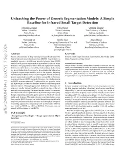 Unleashing the Power of Generic Segmentation Models: A Simple Baseline
  for Infrared Small Target Detection