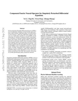 Component Fourier Neural Operator for Singularly Perturbed Differential
  Equations