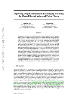Improving Deep Reinforcement Learning by Reducing the Chain Effect of
  Value and Policy Churn