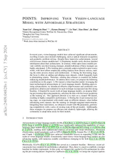 POINTS: Improving Your Vision-language Model with Affordable Strategies