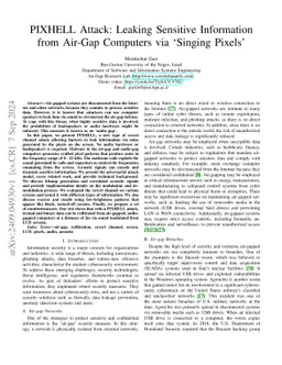PIXHELL Attack: Leaking Sensitive Information from Air-Gap Computers via
  `Singing Pixels'