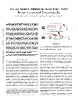 Natias: Neuron Attribution based Transferable Image Adversarial
  Steganography