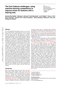 The first Cadenza challenges: using machine learning competitions to
  improve music for listeners with a hearing loss
