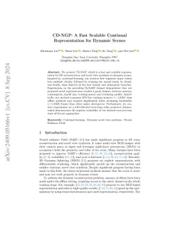 CD-NGP: A Fast Scalable Continual Representation for Dynamic Scenes