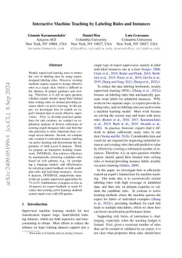 Interactive Machine Teaching by Labeling Rules and Instances
