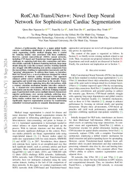 RotCAtt-TransUNet++: Novel Deep Neural Network for Sophisticated Cardiac
  Segmentation