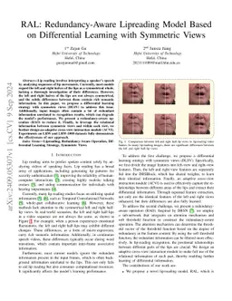RAL:Redundancy-Aware Lipreading Model Based on Differential Learning
  with Symmetric Views