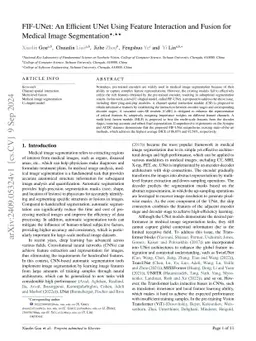 An Effective UNet Using Feature Interaction and Fusion for Organ Segmentation in Medical Image
